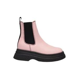 Ganni Leather boots , Pink , Dames , Maat: 41 EU