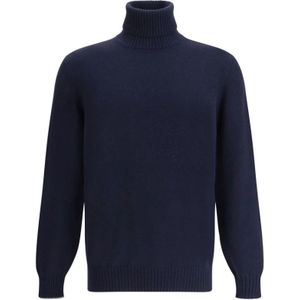 Brunello Cucinelli, Heren, Truien, Blauw, Maat: L Kasjmier,