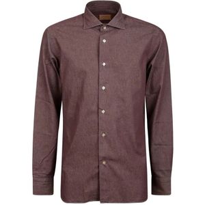 Borriello Napoli, Heren, Overhemden, Bruin, Maat: 3XL