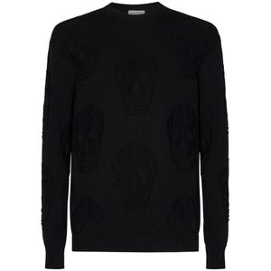 Alexander McQueen, Heren, Truien, Zwart, Maat: M Katoen,
