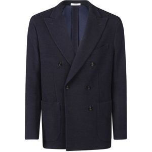 Boglioli, Heren, Jassen, Blauw, Maat: XL Katoen,