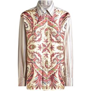 Etro, Dames, Blouses & Shirts, Veelkleurig, Maat: 2XS Katoen,