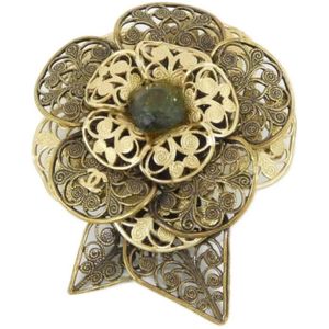 Chanel - Filigraan Bloemenbroche - Groen - Dames