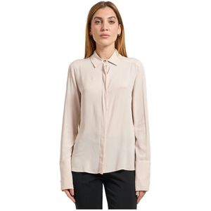 Patrizia Pepe, Dames, Blouses & Shirts, Roze, Maat: L Viscose,