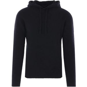 Roberto Collina, Heren, Sweatshirts & Hoodies, Zwart, Maat: L