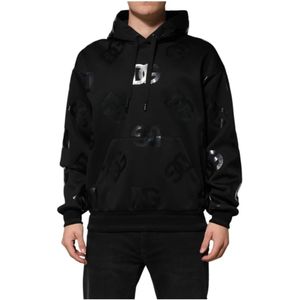 Dolce & Gabbana, Heren, Sweatshirts & Hoodies, Zwart, Maat: 2XL