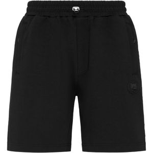 Plein Sport, Heren, Korte broeken, Zwart, Maat: S Katoen,