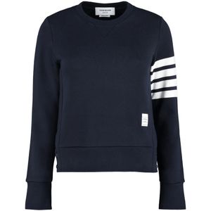 Thom Browne, Dames, Sweatshirts & Hoodies, Blauw, Maat: 2XS Katoen,