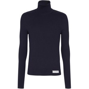 Balmain PB turtleneck , Blue , Heren , Maat: S