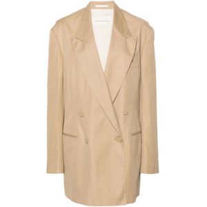 Dries Van Noten, Dames, Jassen, Beige, Maat: M Katoen,