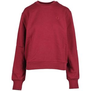 Trussardi, Dames, Sweatshirts & Hoodies, Rood, Maat: XS Katoen,
