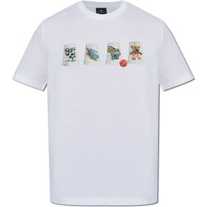PS By Paul Smith, Heren, Tops, Wit, Maat: M Katoen,