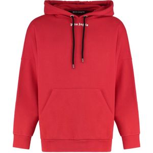 Palm Angels, Heren, Sweatshirts & Hoodies, Rood, Maat: XL Katoen,