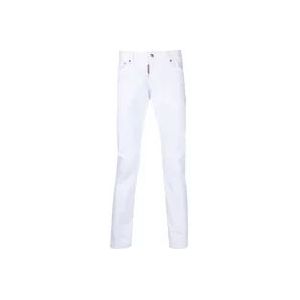 Dsquared2 Slim Fit Jeans in het wit , White , Heren , Maat: S