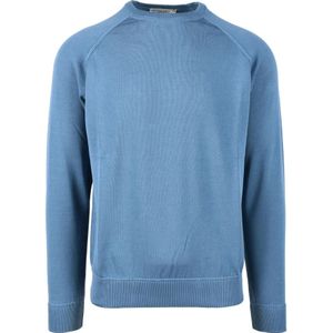 Filippo De Laurentiis, Heren, Truien, Blauw, Maat: 2XL Katoen,