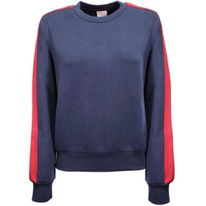 Sun68, Dames, Sweatshirts & Hoodies, Blauw, Maat: M Katoen,