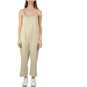Hurley - New Heights Jumpsuit - Beige - Dames - Katoen