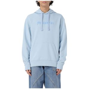 JW Anderson, Heren, Sweatshirts & Hoodies, Blauw, Maat: XL Katoen,