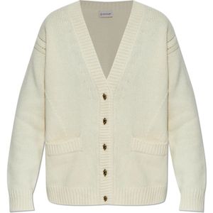 Moncler, Dames, Truien, Beige, Maat: XS Wol,