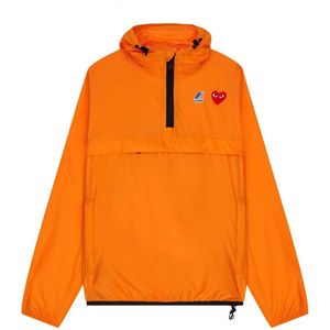 Comme des Garçons Play, Heren, Jassen, Oranje, Maat: XL Nylon,