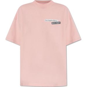 Palm Angels, Dames, Tops, Roze, Maat: XS Katoen,