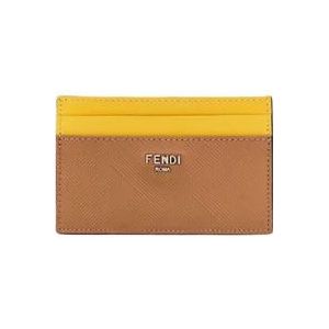 Fendi Sand Mimosa Kaarthouder , Multicolor , Heren , Maat: ONE Size