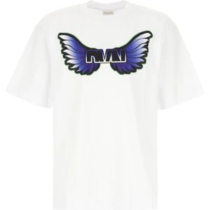 Dries Van Noten, Heren, Tops, Wit, Maat: L Katoen,