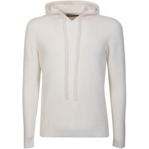 Original Vintage, Heren, Sweatshirts & Hoodies, Wit, Maat: M Katoen,