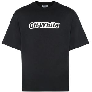 Off White, Heren, Tops, Zwart, Maat: XL Katoen,