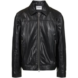Iceberg, Heren, Jassen, Zwart, Maat: 2XL Leer,