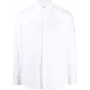Valentino Garavani, Heren, Overhemden, Wit, Maat: L Katoen,