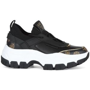 Guess - Sneakers - Zwart - Dames - Leer en Eco-leer met Logo Print