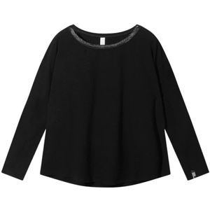10Days, Dames, Blouses & Shirts, Zwart, Maat: XS Linnen,