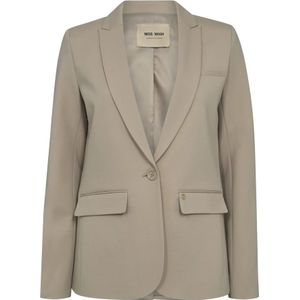 MOS Mosh, Dames, Jassen, Grijs, Maat: S Leer,