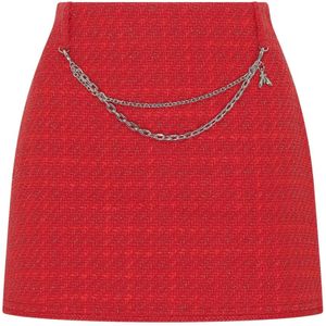 Patrizia Pepe, Dames, Rokken, Rood, Maat: M Tweed,