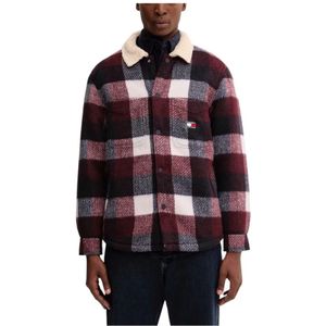 Tommy Jeans - Check Teddy - Herenjas - Veelkleurig - Polyester