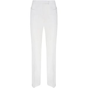 Tom Ford, Dames, Broeken, Wit, Maat: XS Wol,