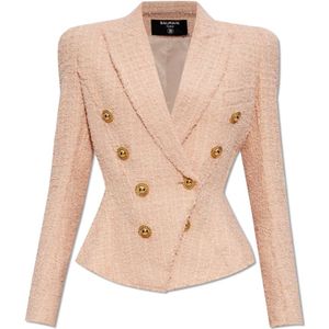 Balmain Tweed blazer , Pink , Dames , Maat: M