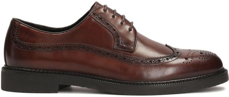 Kazar - Elegante Bruine Leren Halfschoenen - Heren - 44 EU