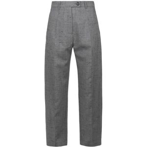 Tela, Dames, Broeken, Grijs, Maat: 2XS Katoen,