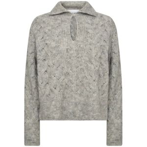 Levete Room, Dames, Truien, Grijs, Maat: L Wol,