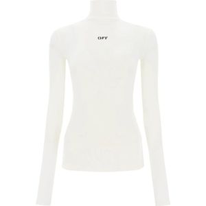 Off White - Off-Stamp Top - Wit - Viscose - Lange Mouwen