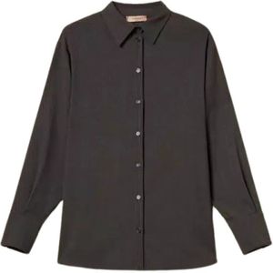 Twinset, Dames, Blouses & Shirts, Zwart, Maat: S Viscose,