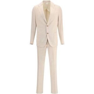 Lardini, Heren, Pakken, Beige, Maat: M Katoen,