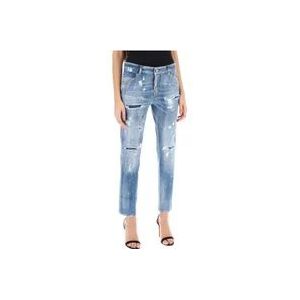 Dsquared2 Cropped Jeans , Blue , Dames , Maat: S