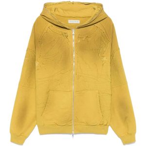 Paura, Heren, Sweatshirts & Hoodies, Geel, Maat: M Katoen,