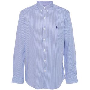 Polo Ralph Lauren, Heren, Overhemden, Blauw, Maat: 2XL Katoen,