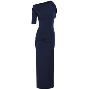 Jacquemus, Dames, Jurken, Blauw, Maat: L Viscose,