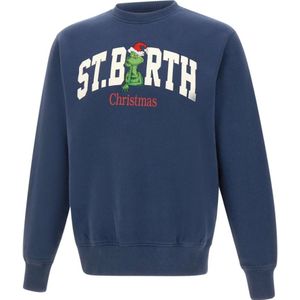 MC2 Saint Barth, Heren, Sweatshirts & Hoodies, Blauw, Maat: S Katoen,