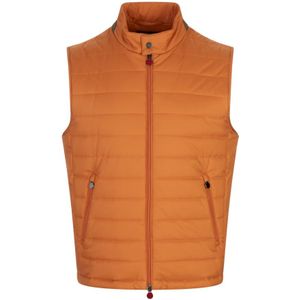 Kiton, Heren, Jassen, Oranje, Maat: XL Poliester,